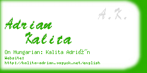 adrian kalita business card